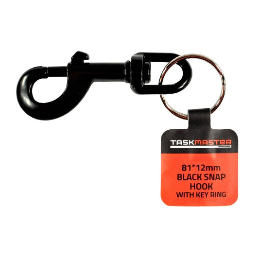 Taskmaster Snap Hook - Black - 19mm - Durable - Spring Loaded Trigger - Auzzistore
