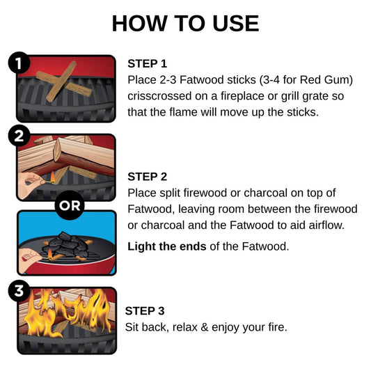 Fatwood All Natural Fire Ignition - 100% Natural Firestarter - Easy Use – view 2 - Auzzistore