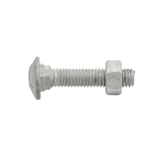 Zenith Cup Head Bolt - M6 x 30mm - 4.6 Grade Steel - Hot Dipped Galvanised - Auzzistore