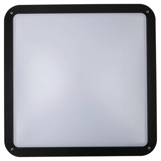 Hpm Selenta LED Square Bunker Light - 16W - 1540 Lumens - Black - IP65