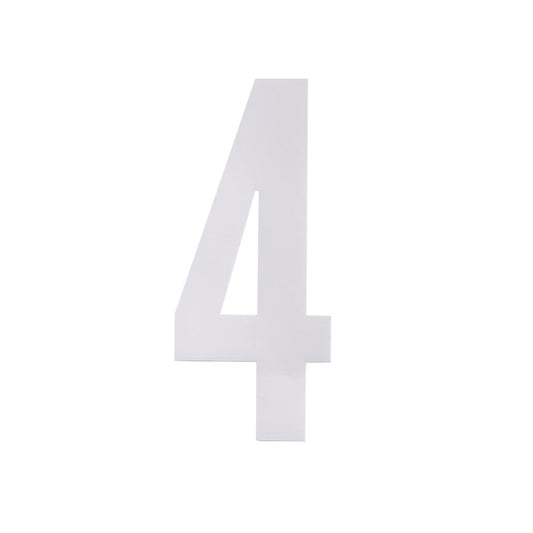 Sandleford Self Adhesive Wheelie Bin Number 4 - 175mm - White - Pack of 2