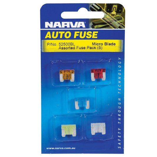 Narva Micro Blade Fuse - 5 Pack - Zinc Alloy - Circuit Protection – view 2