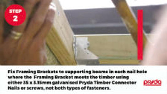 Pryda Joist Hanger - 90 x 200mm Galvabond Steel - Strong & Easy Install – view 2 - Auzzistore