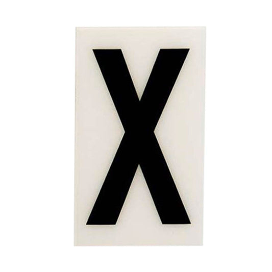 Sandleford 85mm White Self Adhesive House Letter X - Durable Polycarbonate