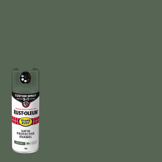 Rust Oleum 340g Satin Earthy Green Spray Paint - 5 in 1 - Rust Protection – view 2 - Auzzistore