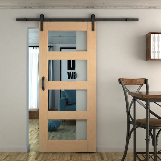 Rolltrak Barn Door Raised Handle - Black Matte - 32mm - Steel - Easy Install – view 2 - Auzzistore