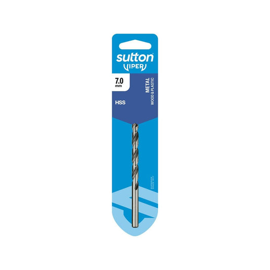 Sutton Tools 7mm Viper Jobber Drill Bit - M2 HSS - Faster Drilling Performance - Auzzistore