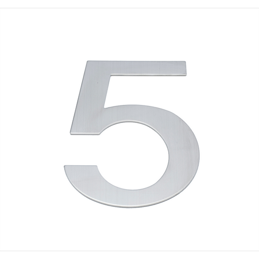 Sandleford 200mm Lorenzo Stainless Steel House Number 5 - Weather-Resistant