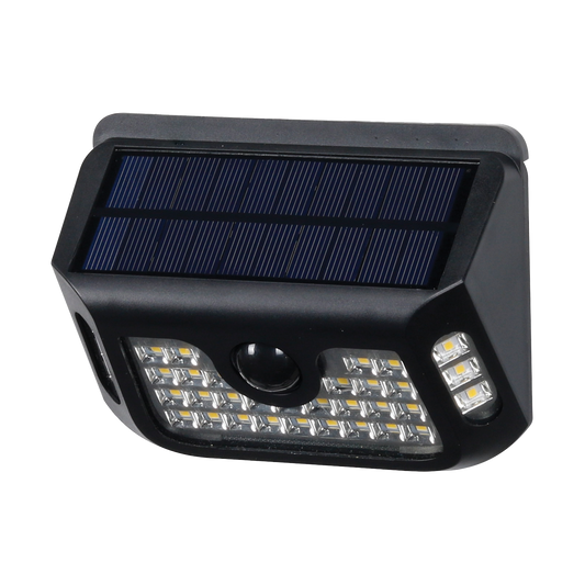 Gardenglo 900lm Solar Powered Motion Sensor Light - Black - 130mm x 970mm x 450mm
