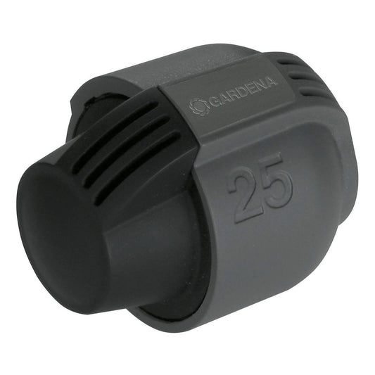 Gardena 25mm Pipeline End Piece - Black - Durable High-Impact Plastic – view 2 - Auzzistore