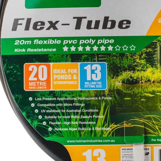 Holman Flex Tube 13mm x 20m Black PVC UV Stabilised Kink Resistant – view 2 - Auzzistore