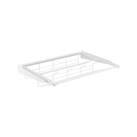 Flexi Storage White Double Slot Sliding Wire Shoe Rack 600mm Steel Ventilated