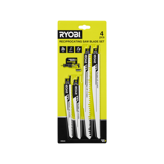 Ryobi Reciprocating Saw Blade Set - 4 Piece - 9" Blades - Wood & Metal Cutting – view 2