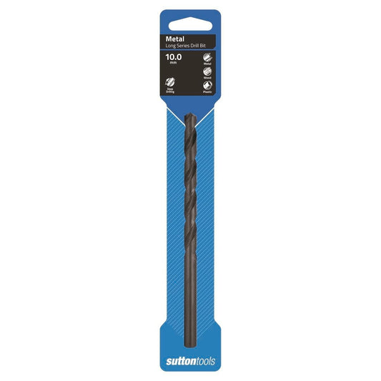 Sutton Tools 10mm Long Series Jobber Drill Bit M2 HSS Fast Chip Removal - Auzzistore