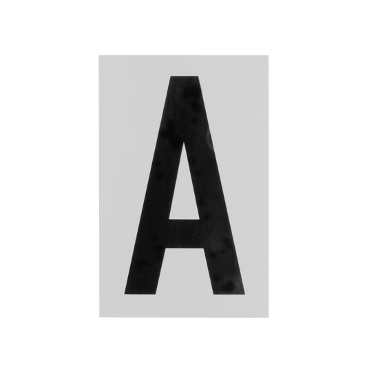 Sandleford Self Adhesive Letter A - 85mm - Silver Black - Durable Labelling - Auzzistore