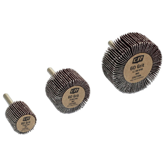 Craftright 3 Piece Sanding Flap Wheel Set - 60 Grit - Abrasive Cloth - Versatile - Auzzistore