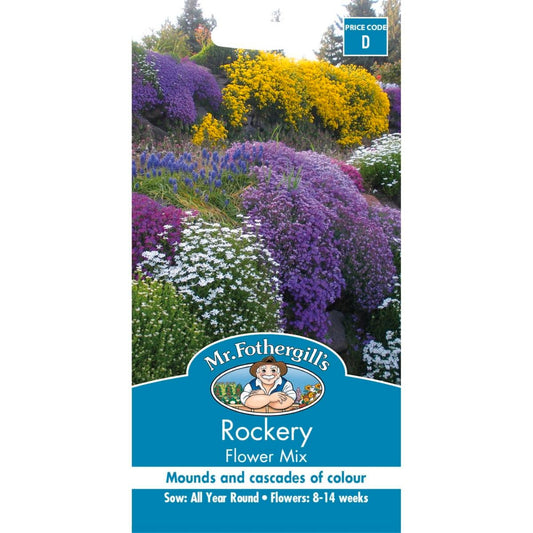 Mr Fothergills Rockery Mix Flower Seed - 75mm - Multi/Assorted - Sunny Areas - Auzzistore