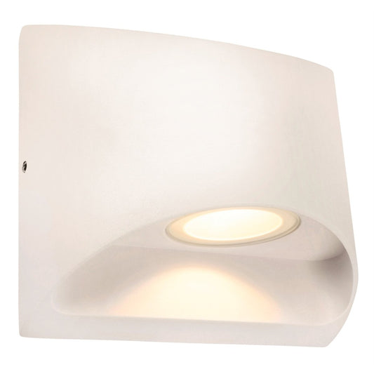 Brilliant 8W White Binley Up Down Wall Light - Energy Efficient - IP44 Rated – view 2
