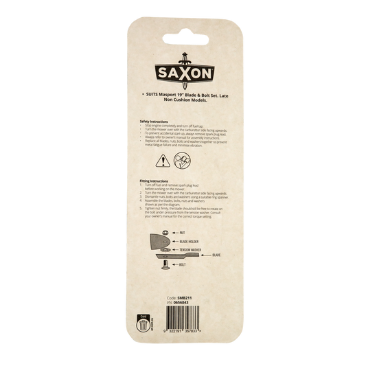 Saxon 19" Blade Bolt Set - 2 Pack - Suits Masport Late Non Cushion Models – view 2 - Auzzistore