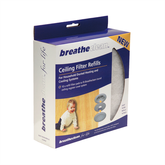 Breatheclean Ceiling Filter - 10 Pack - Dust Reduction - Easy Install - Auzzistore