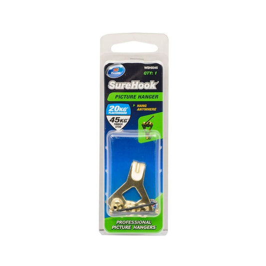 Zenith Picture Hanger - 20kg 45kg Brass Plated - Easy Installation