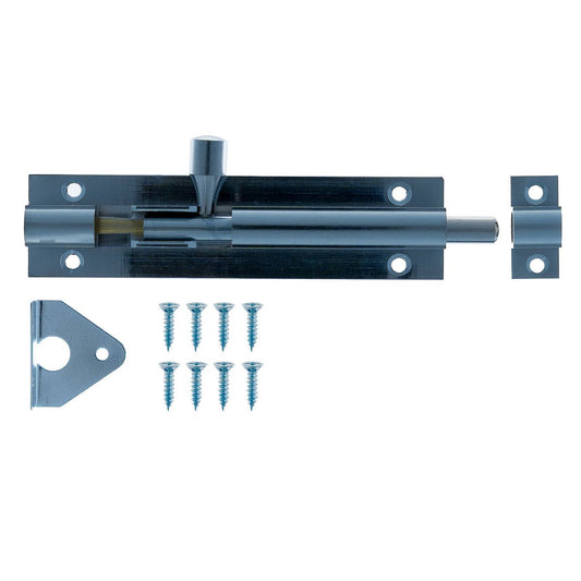 Taskmaster 100mm Chrome Plated Barrel Bolt - Solid Brass Security Solution – view 2 - Auzzistore