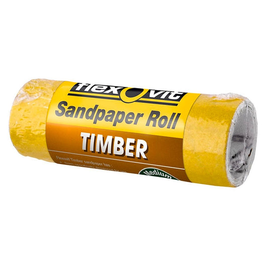 Flexovit Timber Sandpaper Roll - 115mm x 1m - Paper - 40 Grit - Auzzistore