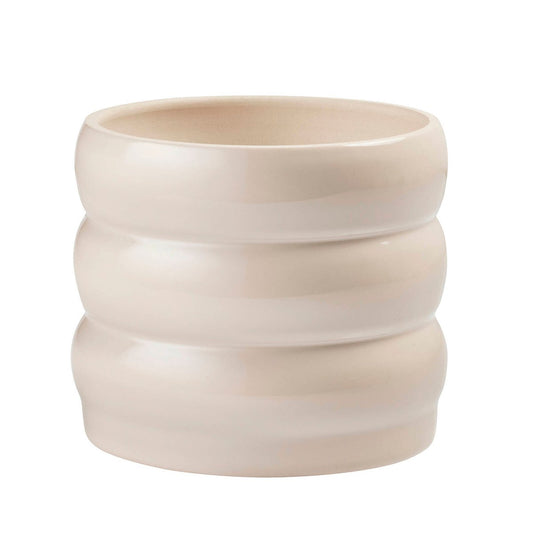 Borralheira Indoor Ceramic Pot - 180 x 155mm - Smooth Bone - Durable & Waterproof – view 2