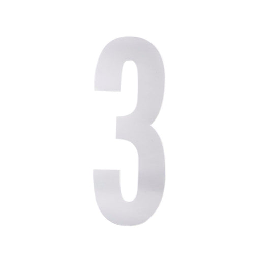 Sandleford Self Adhesive Wheelie Bin Number 3 - 175mm - White - Pack of 2