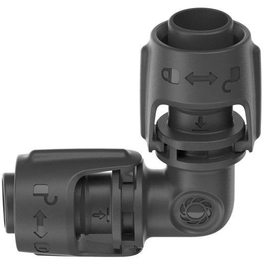 Gardena 13mm Micro Irrigation L-Joint 2 Pack - 90-Degree Connection - Black – view 2
