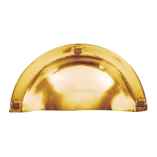 Delf Architectural Hooded Drawer Pull - 50 x 90mm - Solid Brass - Polished - Auzzistore