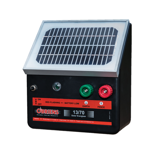 O'Briens Electric Fencing Solar Energiser - 250mm - Durable - Easy Install - Auzzistore