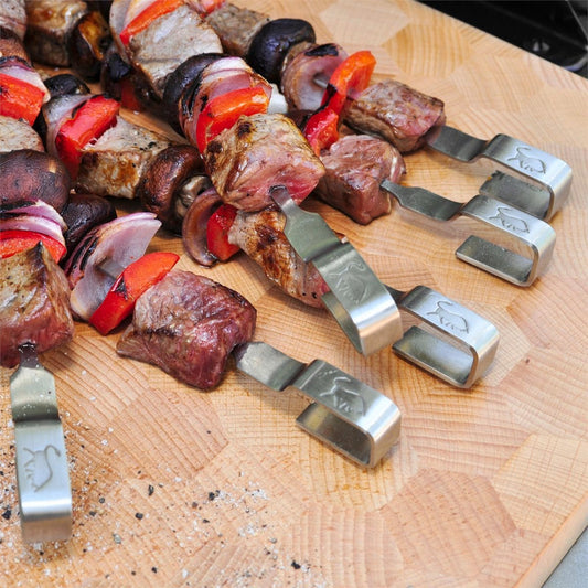 Matador Stainless Steel Skewers - 33cm - 6 Pack - Built-in Handle – view 2 - Auzzistore
