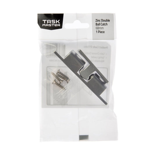 Taskmaster Double Ball Catch - 68mm - Zinc - Ideal for Cabinetry - Auzzistore