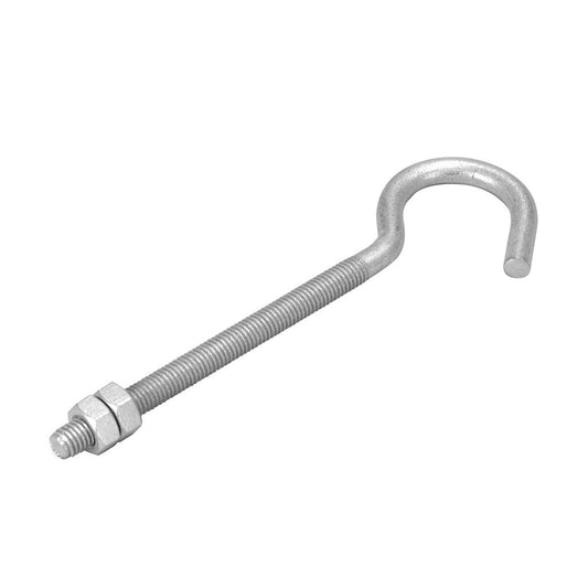 Pinnacle Galvanised Hook Bolt - M8 x 152mm - 2 Pack - 70kg Load Capacity - Auzzistore