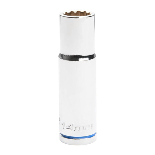 Kincrome Deep Socket - 14mm - Chrome Vanadium Steel - Rust Resistant - Auzzistore