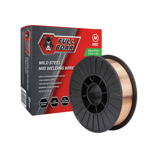 Full Boar Mild Steel MIG Wire - 0.8mm x 5.0kg - Low Hydrogen, Smooth Welds – view 2 - Auzzistore