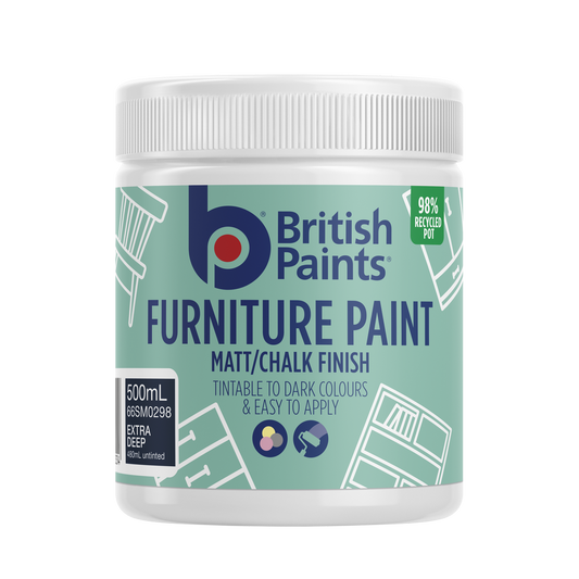 British Paints Extra Deep Furniture Paint 500ml - Durable Acrylic Finish - Auzzistore