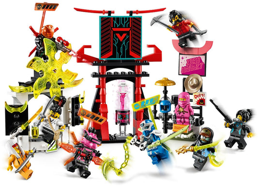 Lego Ninjago 71708 Gamer’s Market with Harumi, Okino, Richie, Cole, Digi Jay – view 2 - Auzzistore
