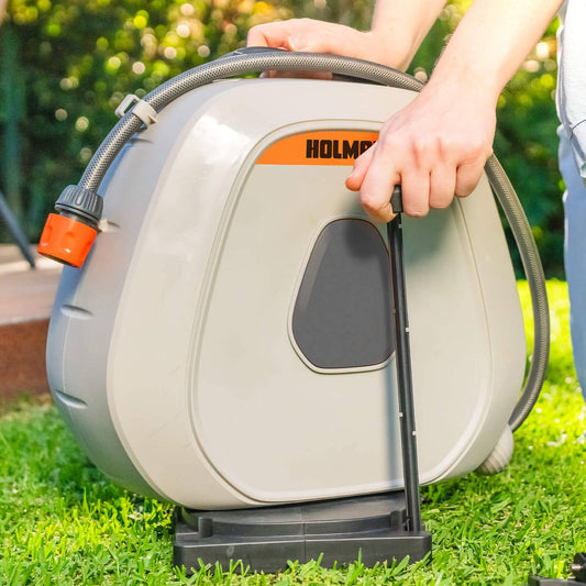 Holman 20m Portable Retractable Hose Reel - Ground Spikes - Easy Storage – view 2 - Auzzistore