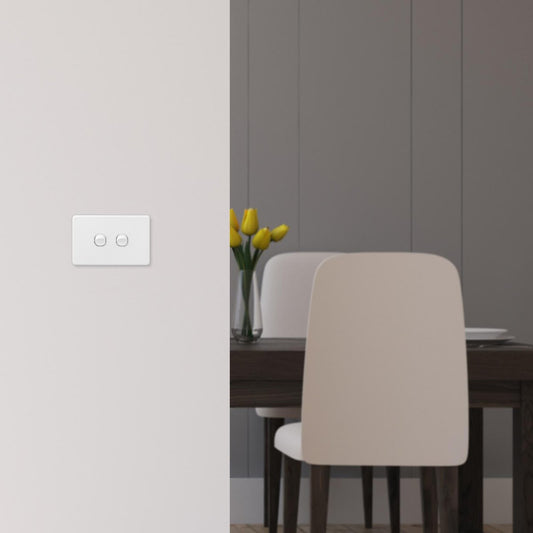DETA X6 Two Gang Grid Plate - Polycarbonate - Modern Design - Easy Install – view 2 - Auzzistore