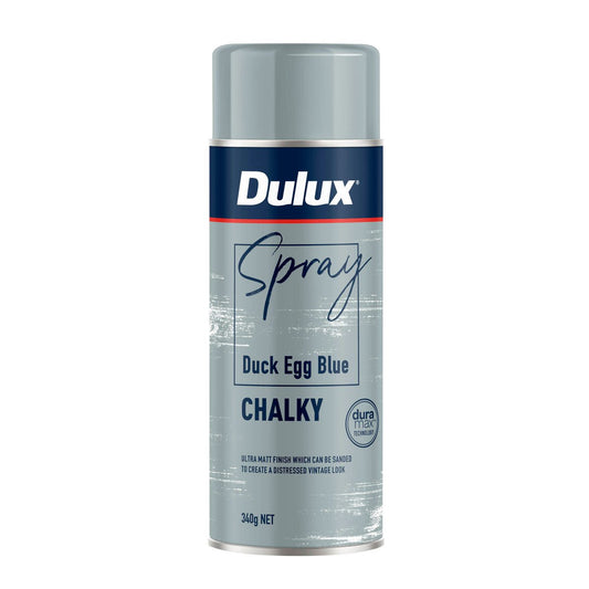 Dulux 340g Chalky Classic Spray Paint - Duck Egg Blue - Fast Drying - 0.34L - Auzzistore