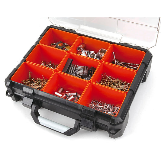 Tactix 9 Compartment Organiser - 432mm PC PP - Heavy Duty Storage