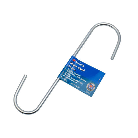 Zenith Shed Hook - 23 5cm Zinc Plated Steel - Heavy Duty Storage Solution