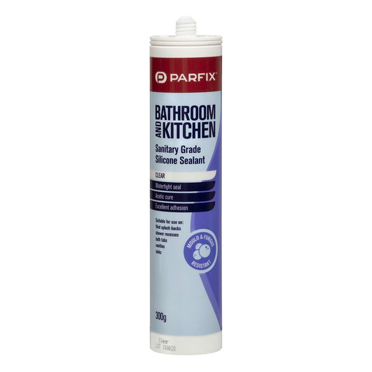 Parfix Clear Bathroom and Kitchen Silicone - 300g - Silicone - Mould Resistant - Auzzistore