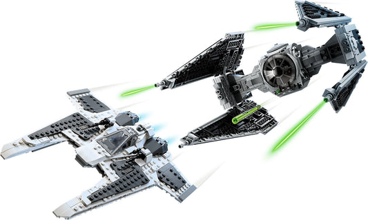 LEGO 75348 Mandalorian Fang Fighter vs. TIE Interceptor – Star Wars Battle Set – view 2 - Auzzistore