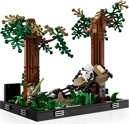 LEGO 75353 Endor Speeder Chase Diorama – Star Wars Collectible Scene – view 2 - Auzzistore