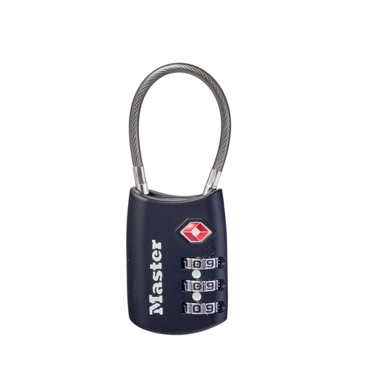 Master Lock Wire Cable Combination TSA Luggage Lock 30mm Metal Durable - Auzzistore
