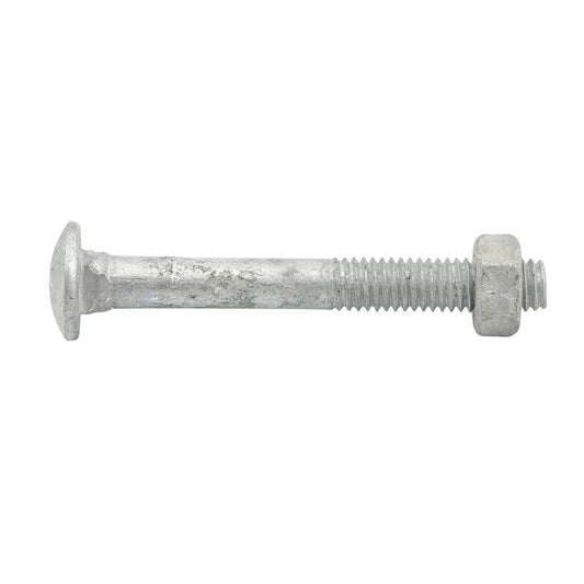 Zenith Cup Head Bolt - M6 x 50mm - 4.6 Grade Steel - Hot Dipped Galvanised - Auzzistore
