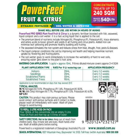 PowerFeed Plant Food - 1.2L - Liquid - Fruit and Citrus Growth – view 2 - Auzzistore